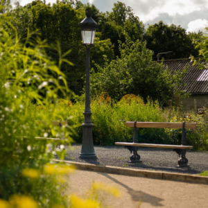 Landscaped gardens and Zen courtyard