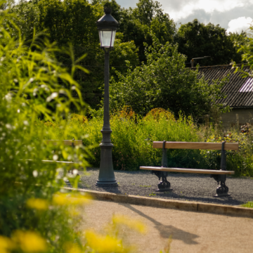 Jardin banc lampadaire green campagne 62