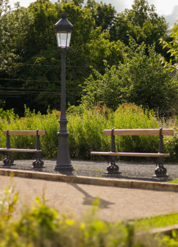 Jardins banc petanque lampadaire location 62